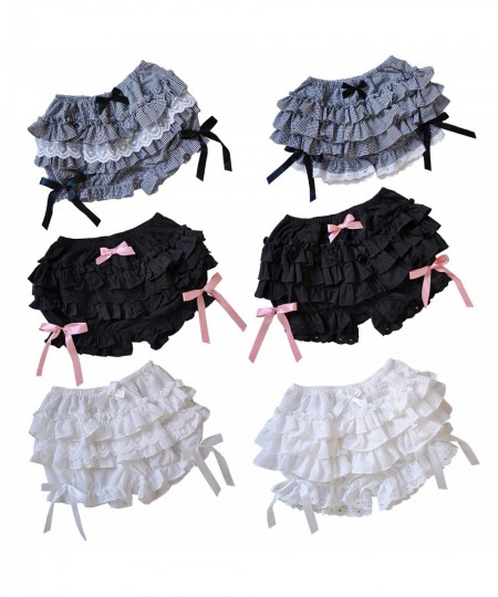 Lolita Maid Ruffle Shorts for Womens Teens Teenagers Cotton Pants Bloomers Kawayi Cute Security Short Pants $31.35 - Underwear