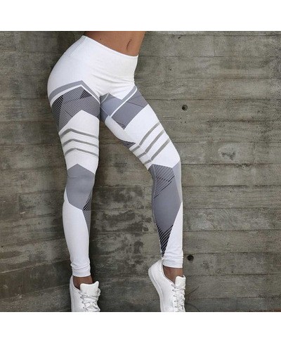 Women Quick Dry Sport Fitness Leggins Geometric Printed Sports Pants Yoga Pants Leggings Slim Tights Trousers For Women $19.1...