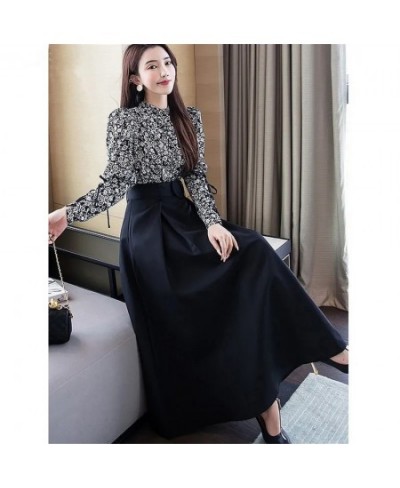 Office Ladies Formal Black Pleated Skirt Women High Waist Maxi Skirt With Belt 2021 New Korean Elegant Fashion Long Work Skir...