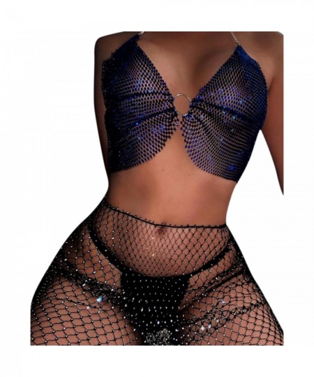 Women's Super Sparkling Diamond Mesh Sexy Nightclub Chain Camisole $33.83 - Underwear