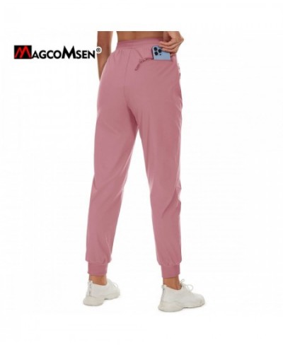 Quick Dry Hiking Pants Elastic Waist Zip Pockets Women's Lightweight Outdoor Athletic Jogging Running Casual Sweatpant $39.12...