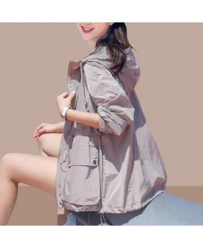 Sun Protection Clothing Women's Summer Thin Coat 2022 New Anti-Ultraviolet Breathable Shirt size 4XL Women's Jacket With Hood...