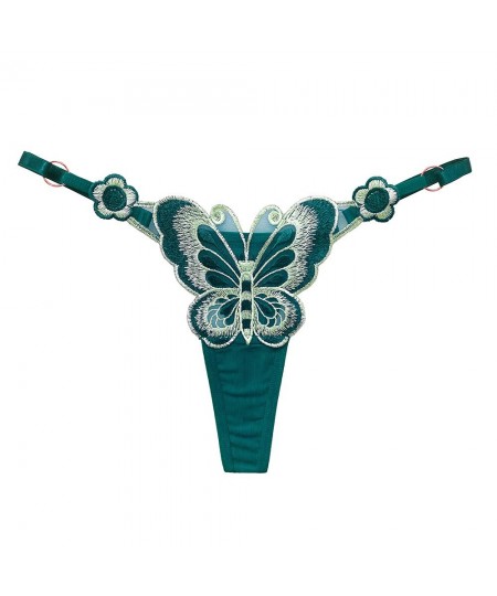 Sexy G-string Embroidery Panties T-Shaped Panties Low Waist Underwear Perspective Butterfly Thong Sexy Thongs Women Sexy $11....