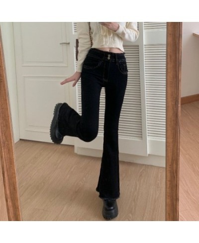 Women's Chic Ripped High Waist Flare Jeans Casual Streetwear Slim Long Denim Pants Lady Boot Cut Jeans Trousers $46.20 - Bottoms