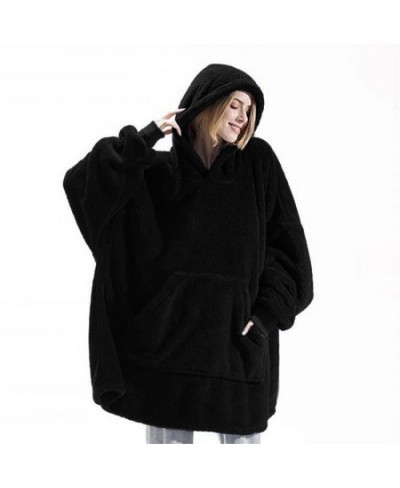 Winter Warm Hoodies Blanket with Sleeves Oversized Women /Men Pullovers Thicken Fleece Giant Blanket Hoodies Sleepwear $39.33...