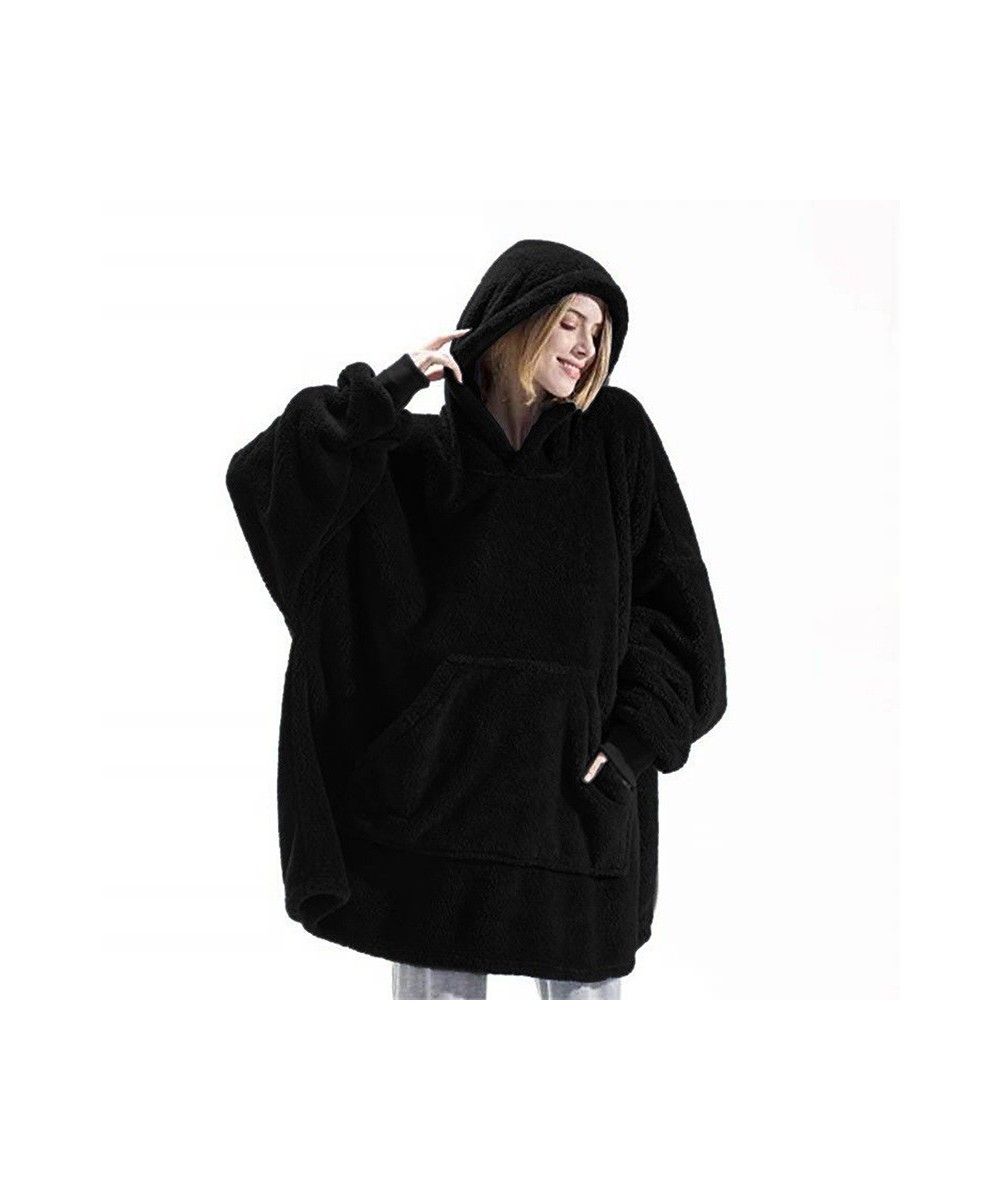 Winter Warm Hoodies Blanket with Sleeves Oversized Women /Men Pullovers Thicken Fleece Giant Blanket Hoodies Sleepwear $39.33...