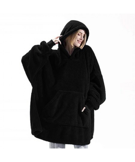 Winter Warm Hoodies Blanket with Sleeves Oversized Women /Men Pullovers Thicken Fleece Giant Blanket Hoodies Sleepwear $39.33...