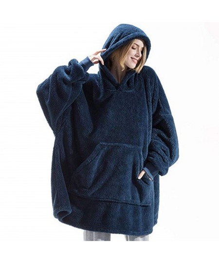 Winter Warm Hoodies Blanket with Sleeves Oversized Women /Men Pullovers Thicken Fleece Giant Blanket Hoodies Sleepwear $39.33...