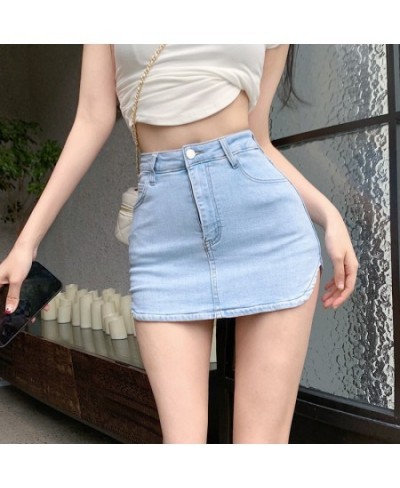 Skirts Women Asymmetrical Slim Solid Denim Minimalist Fashion High Waist All-match Leisure Korean Style Ladies Hotsweet Summe...