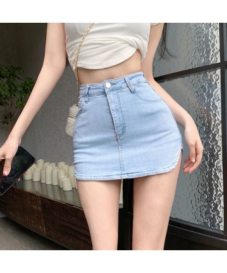 Skirts Women Asymmetrical Slim Solid Denim Minimalist Fashion High Waist All-match Leisure Korean Style Ladies Hotsweet Summe...