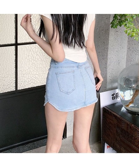 Skirts Women Asymmetrical Slim Solid Denim Minimalist Fashion High Waist All-match Leisure Korean Style Ladies Hotsweet Summe...