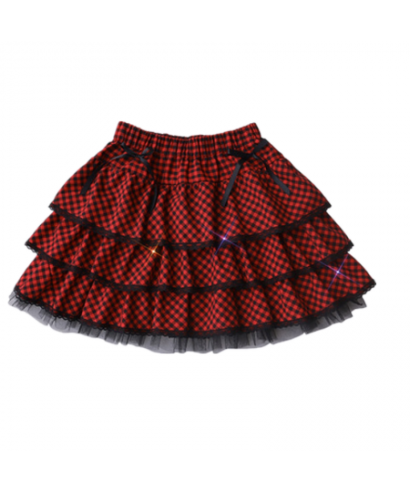 KuPunk Rock Plaid Short Skirt Y2k Harajuku High Waist Lace Pleated Mini Skirt Gothic Girls Streetwear Aesthetics Outfits $54....