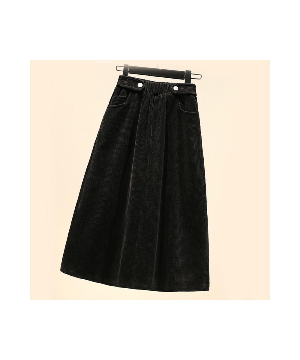 2023 New Women's Corduroy Skirt Autumn and Winter Retro Harajuku Loose A-line Women Long Skirt High Waist Ladies $59.70 - Bot...