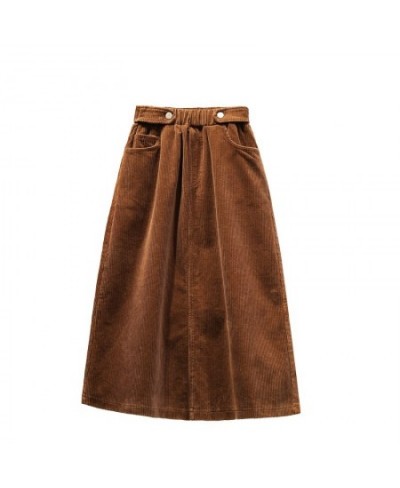 2023 New Women's Corduroy Skirt Autumn and Winter Retro Harajuku Loose A-line Women Long Skirt High Waist Ladies $59.70 - Bot...