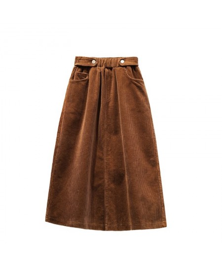 2023 New Women's Corduroy Skirt Autumn and Winter Retro Harajuku Loose A-line Women Long Skirt High Waist Ladies $59.70 - Bot...