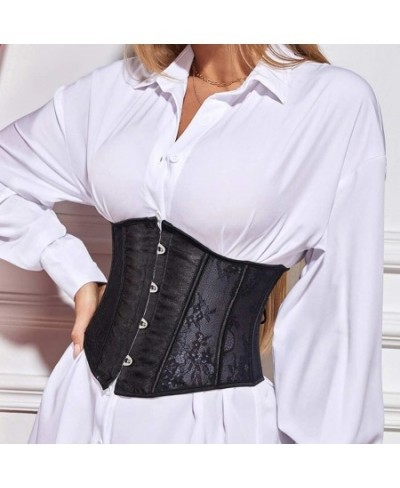 Sexy Gothic Corset Underbust Slimming Waist Trainer Corset Shapewear Women Modeling Strap Corselet Bustier Top Lace Up Plus $...