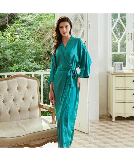 Satin Nightgowns Silk Robe Long Robes for Women Bride Robe Satin Chiffon Robes Bridesmaid Robes Bride Robe $37.86 - Sleepwears