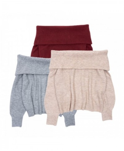 Fluffy Off Shoulder Sweater Women Fashion Jumpers Pullover Knitted Burgundy Grey Beige $35.36 - Sweaters