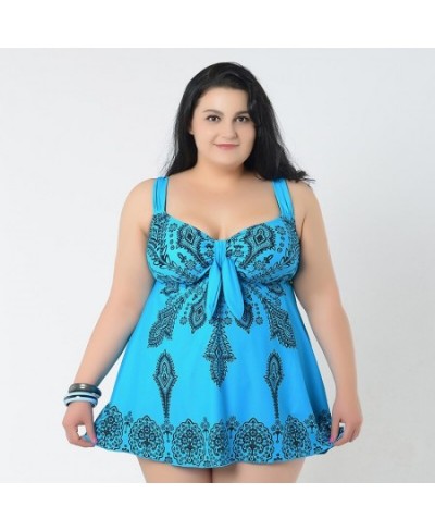 Fat Women's Swimming Suit Plus Size 10XL Tankini Swimsuit with Skirt Female Tummy Control Two Piece Swimwear Swimdress $106.5...