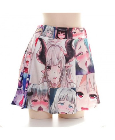 Anime skirt Women Pleat Skirts cartoon print Skirt high waist dance mini skirt Kawaii Japanese Student Uniforms cosplay $31.4...