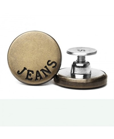 10PCs Screw Bronze Metal Buttons for Clothing Pants Jeans Perfect Fit for Waist Adjust No Nail Metal Jean Buttons w/ $14.71 -...