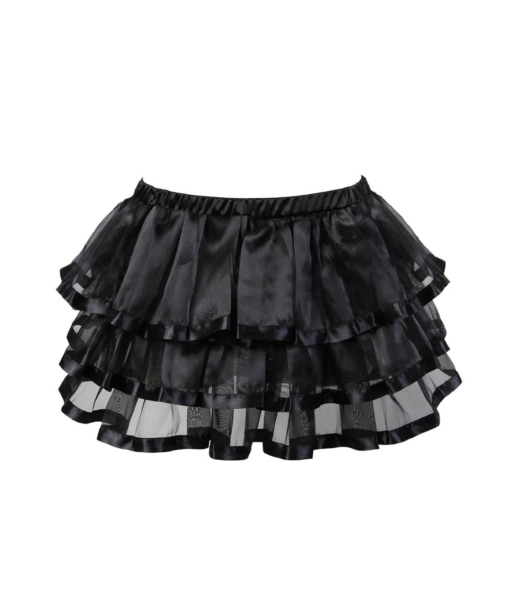 Women Sexy Layered Ruffled Striped Mini Skirt Showgirl Party Fashion Mesh Tulle Dance Tutu Skirts Match Corset Pleated Skirt ...