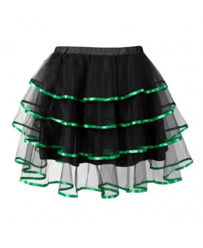 Women Sexy Layered Ruffled Striped Mini Skirt Showgirl Party Fashion Mesh Tulle Dance Tutu Skirts Match Corset Pleated Skirt ...