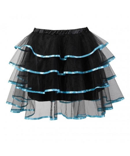 Women Sexy Layered Ruffled Striped Mini Skirt Showgirl Party Fashion Mesh Tulle Dance Tutu Skirts Match Corset Pleated Skirt ...