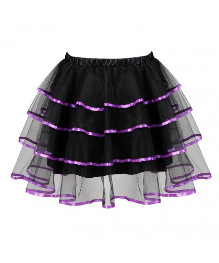 Women Sexy Layered Ruffled Striped Mini Skirt Showgirl Party Fashion Mesh Tulle Dance Tutu Skirts Match Corset Pleated Skirt ...