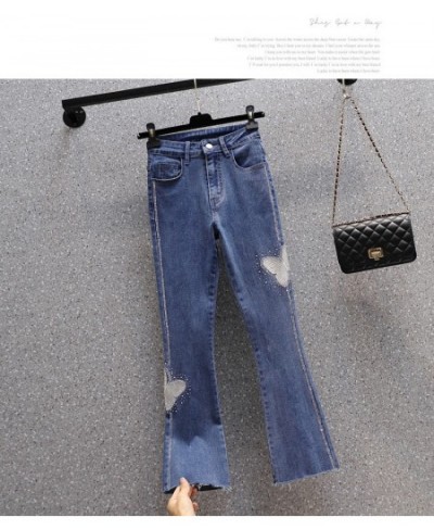 Butterfly Embroidery Flare Jeans Woman Stretch Plus Size High Waist Boot-Cut Denim Pants Ladies Hot Drilling Pantalones Mujer...