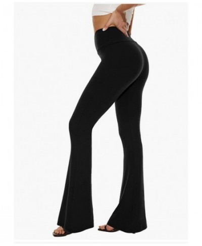 Women Black Flare Pants Butt Lifting Soft High Waist Bootcut Leggings Comfortable Tall 180cm Long Palazzo Pants ouc092 $37.54...