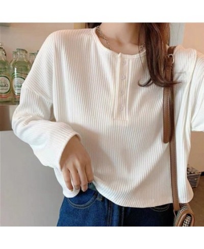 2023 Spring Summer Autumn Solid Casual T-Shirts Female Pullover Women Blouse Long Short Sleeve Slim Knitted Top Soft $32.15 -...