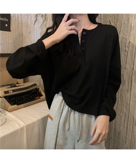 2023 Spring Summer Autumn Solid Casual T-Shirts Female Pullover Women Blouse Long Short Sleeve Slim Knitted Top Soft $32.15 -...