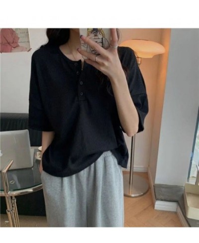 2023 Spring Summer Autumn Solid Casual T-Shirts Female Pullover Women Blouse Long Short Sleeve Slim Knitted Top Soft $32.15 -...