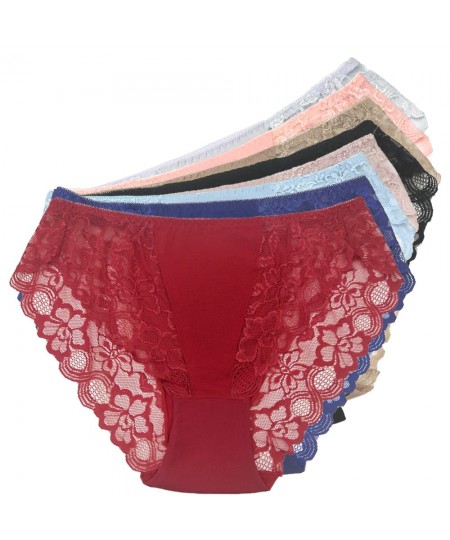 5PCS Cotton 2XL-4XL Big Size High Waist Women's Panties Solid Lace Briefs Underwear Lady Sexy Plus Size Underpants $25.87 - U...