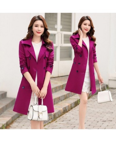 2023 spring and autumn new ladies explosion models fashion slim slimming wild fashion simple long section windbreaker tide $8...