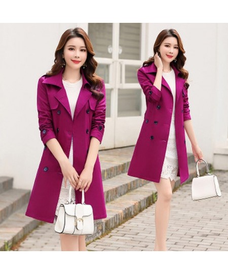 2023 spring and autumn new ladies explosion models fashion slim slimming wild fashion simple long section windbreaker tide $8...