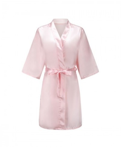 Satin Robe Female Intimate Lingerie Sleepwear Silky Bridal Wedding Gift Casual Kimono Bathrobe Gown Nightgown Sexy Nightwear ...