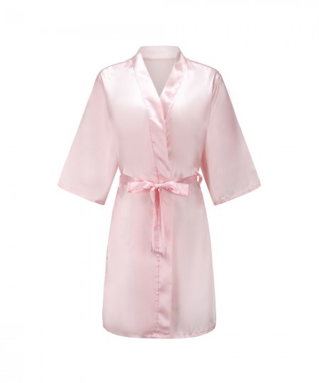 Satin Robe Female Intimate Lingerie Sleepwear Silky Bridal Wedding Gift Casual Kimono Bathrobe Gown Nightgown Sexy Nightwear ...