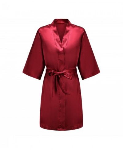 Satin Robe Female Intimate Lingerie Sleepwear Silky Bridal Wedding Gift Casual Kimono Bathrobe Gown Nightgown Sexy Nightwear ...