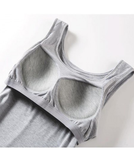 Fashion 6Colors Sexy Tops Women Soft Modal Pad Bra Bralette Top Solid Padded Camisole Female Ladies Summer Tank Tops $24.72 -...