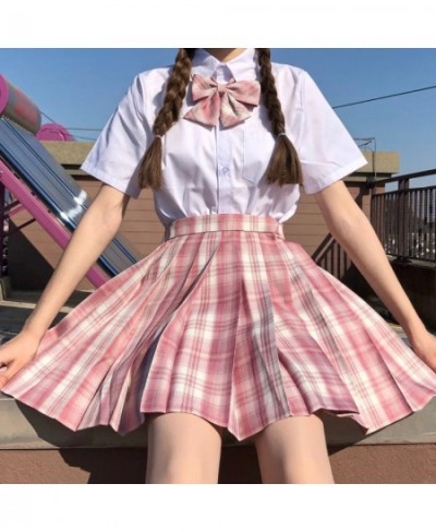 Kawaii Gothic Pleated Plaid Skirt Women 2023 Harajuku y2k Summer Fashion JK Cosplay Female High Waist Sexy Dance Mini Skirts ...