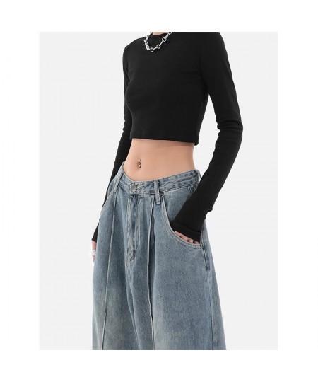 Oversize High Waist Straight Baggy Pants Fashion Jeans Wide Leg Fairy Grunge Alt Denim Trousers Clothes Women Vintage $59.14 ...