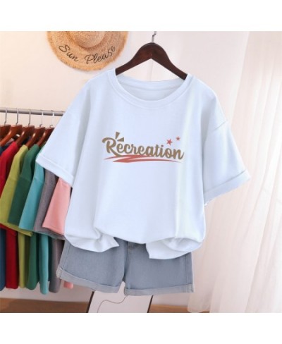 100% Cotton L-5XL T Shirt Plus Size Tshirt Short Sleeve Women Top Summer Sweet Couple O Neck Oversized T Shirts $33.08 - Plus...