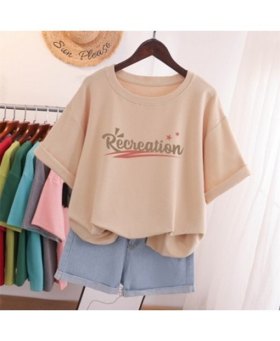 100% Cotton L-5XL T Shirt Plus Size Tshirt Short Sleeve Women Top Summer Sweet Couple O Neck Oversized T Shirts $33.08 - Plus...