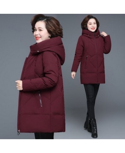 L-5XL Thick Quilted Jacket New Hooded Warm Down Cotton Parkas Women Winter Coat Plus Size Middle Aged Mother Wadded Jackets $...