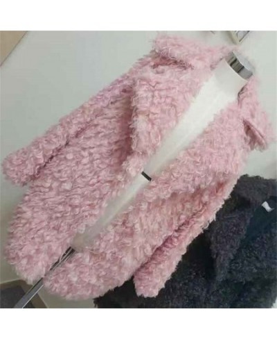 2022 Female Winter New Korean Mid-Length Loop Plush Padded Imitation Lamb Wool Coat Women Loose High-End Warm Cardigan Jacket...