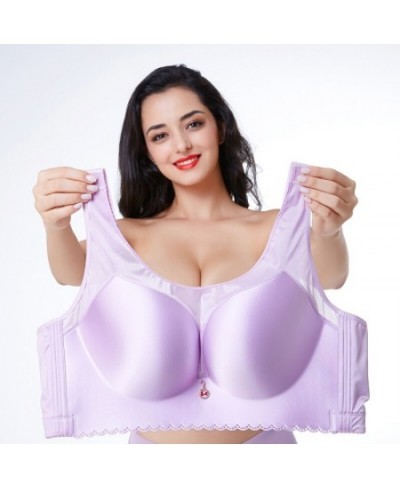 New fat MM shrink gather super thin big bra sexy underwear women push high bra 120D 120E $32.29 - Underwear