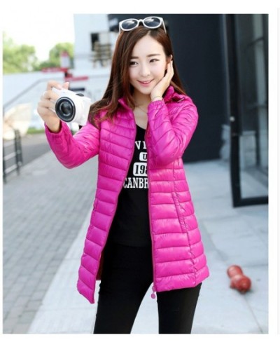 New Women Autumn Winter Jacket Parkas New Solid Hooded Medium Long Outerwear Slim Female Down Cotton Jacket casaco feminino $...