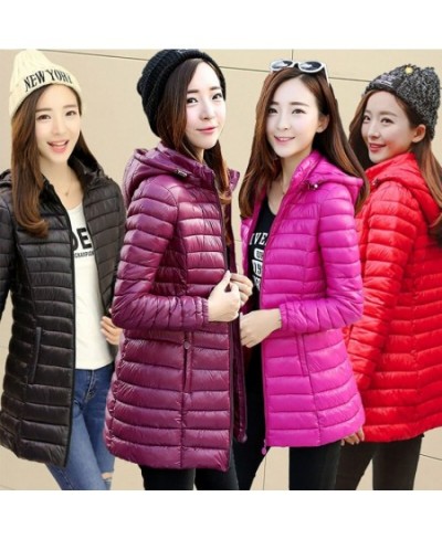 New Women Autumn Winter Jacket Parkas New Solid Hooded Medium Long Outerwear Slim Female Down Cotton Jacket casaco feminino $...